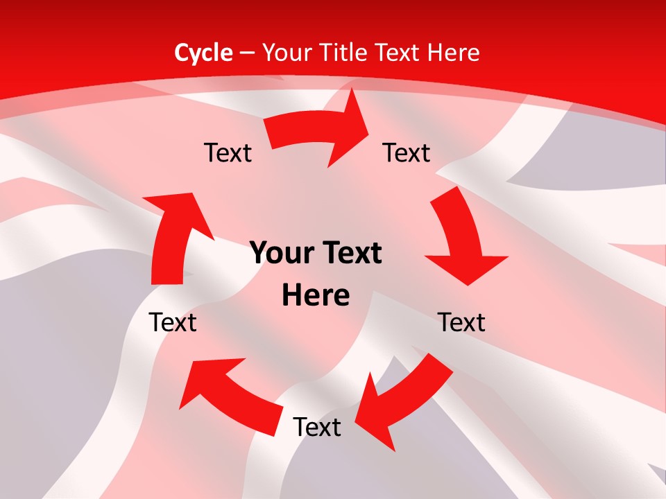 A British Flag With The Name Of The Country PowerPoint Template