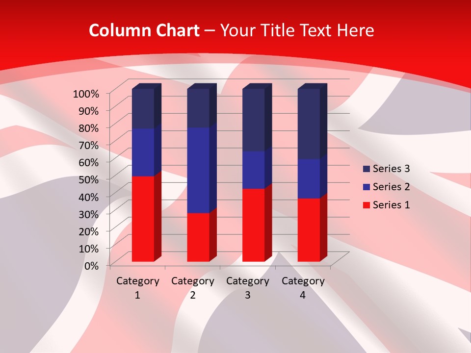 A British Flag With The Name Of The Country PowerPoint Template