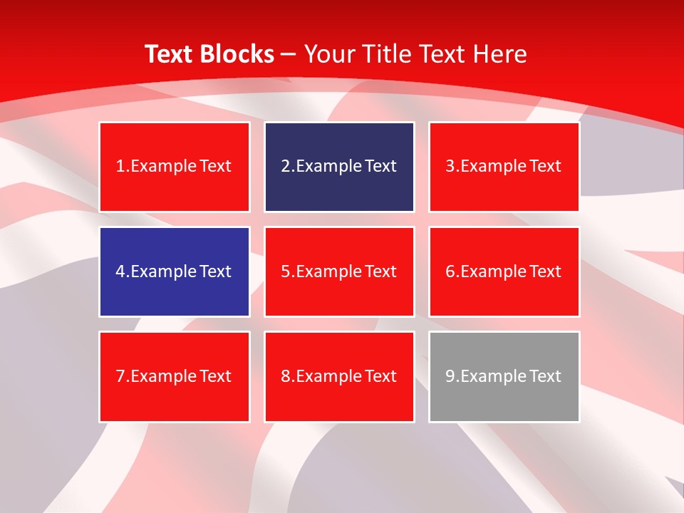 A British Flag With The Name Of The Country PowerPoint Template
