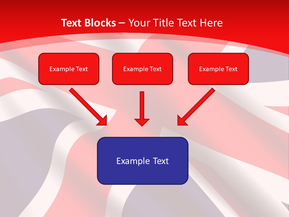 A British Flag With The Name Of The Country PowerPoint Template
