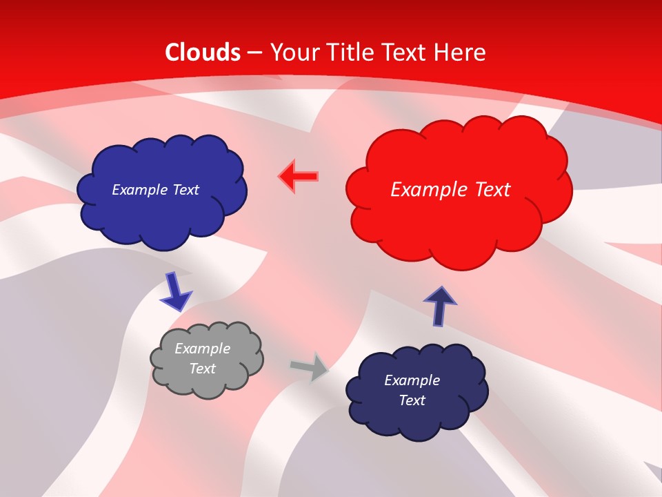 A British Flag With The Name Of The Country PowerPoint Template