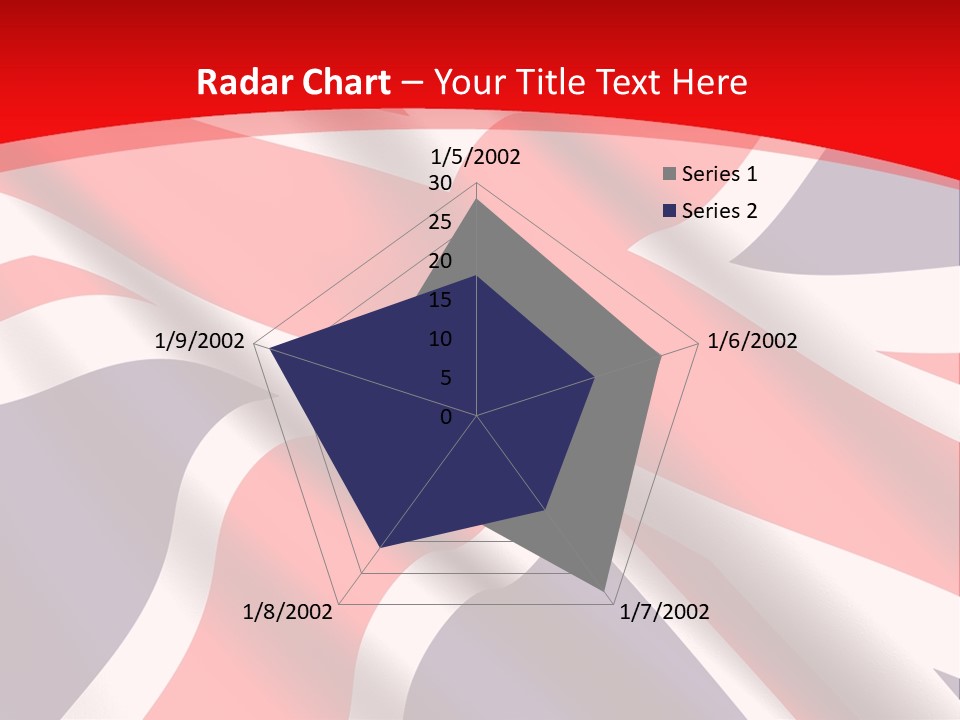 A British Flag With The Name Of The Country PowerPoint Template
