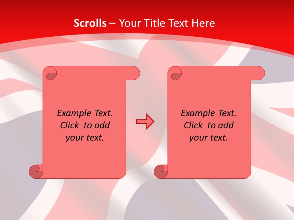 A British Flag With The Name Of The Country PowerPoint Template