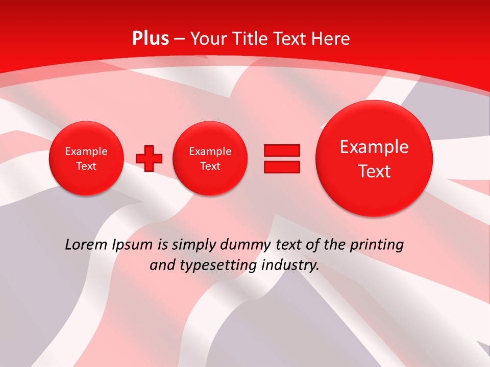 A British Flag With The Name Of The Country PowerPoint Template
