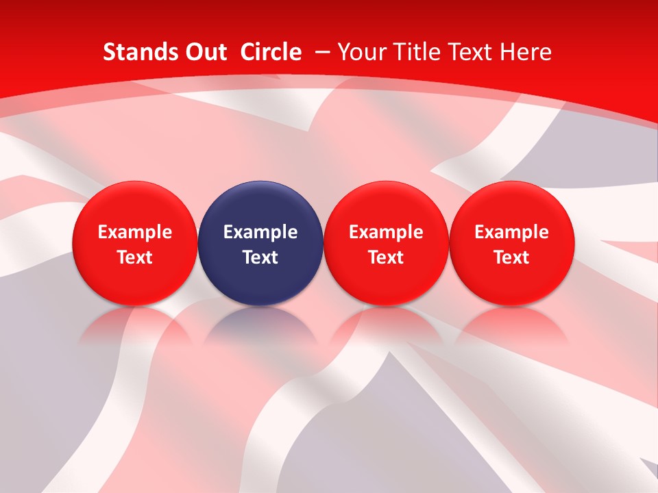 A British Flag With The Name Of The Country PowerPoint Template