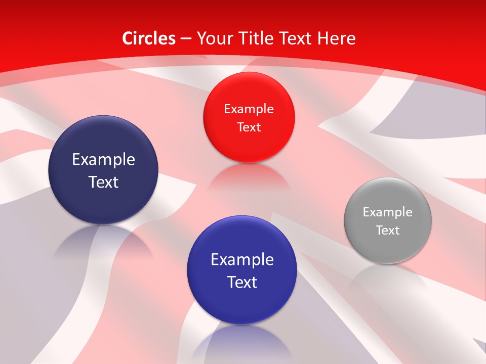 A British Flag With The Name Of The Country PowerPoint Template