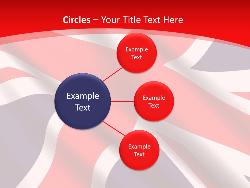 A British Flag With The Name Of The Country PowerPoint Template