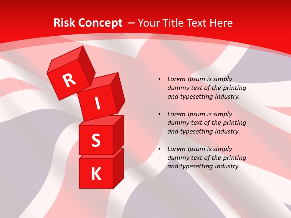 A British Flag With The Name Of The Country PowerPoint Template