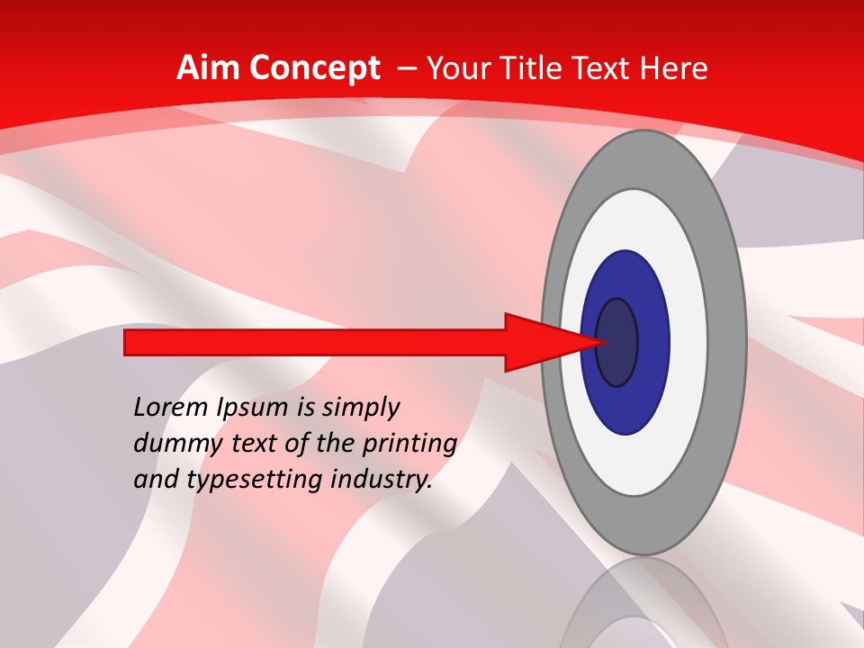 A British Flag With The Name Of The Country PowerPoint Template