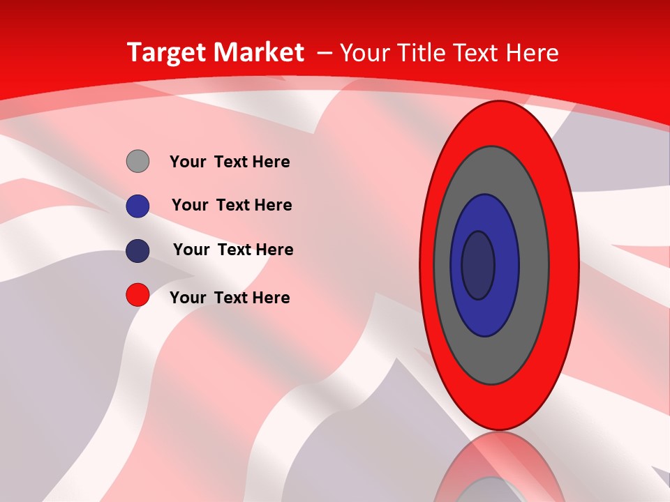 A British Flag With The Name Of The Country PowerPoint Template