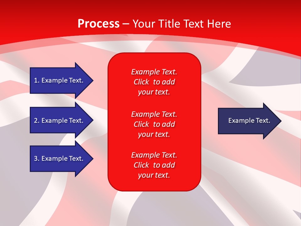 A British Flag With The Name Of The Country PowerPoint Template