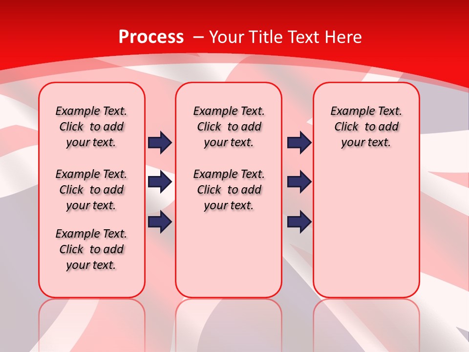 A British Flag With The Name Of The Country PowerPoint Template