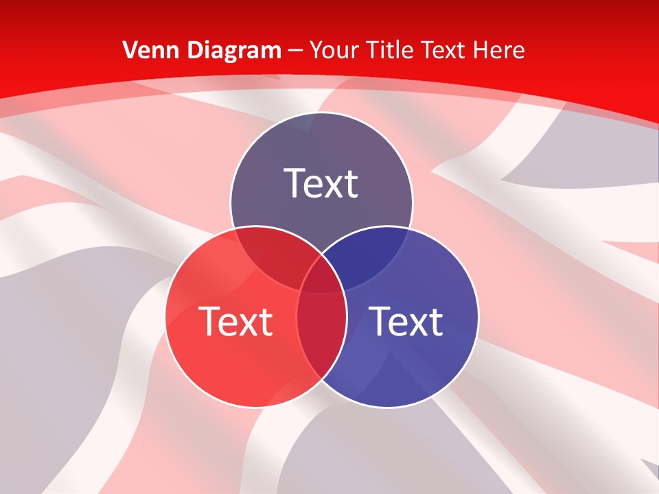 A British Flag With The Name Of The Country PowerPoint Template