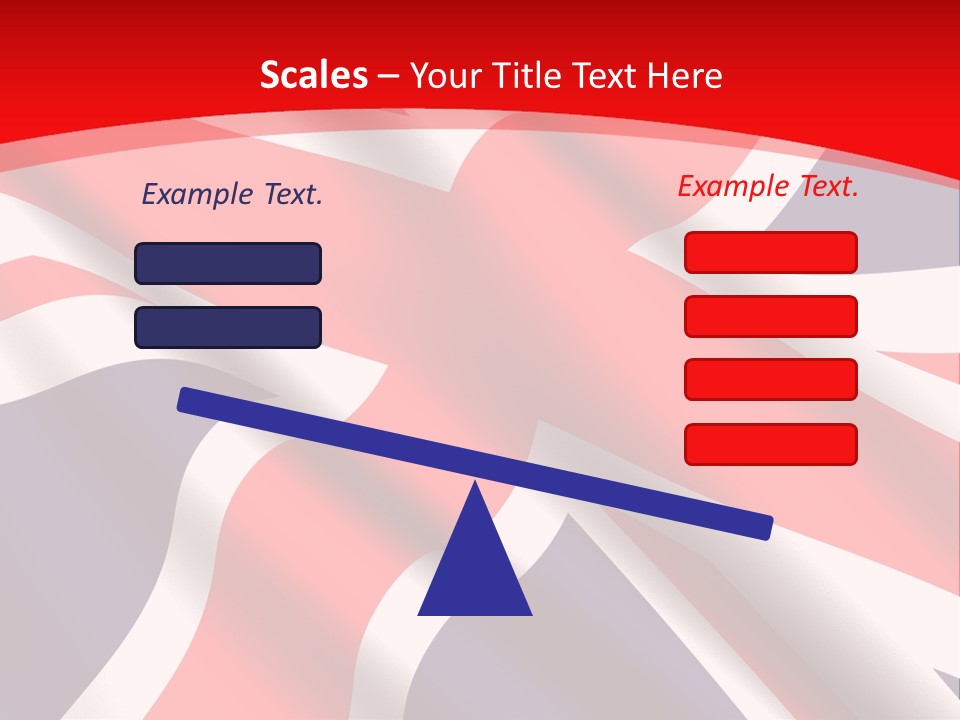 A British Flag With The Name Of The Country PowerPoint Template