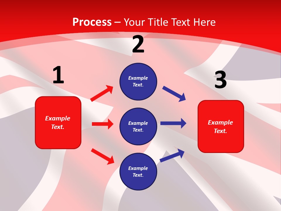 A British Flag With The Name Of The Country PowerPoint Template