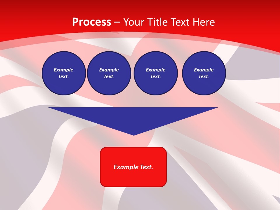 A British Flag With The Name Of The Country PowerPoint Template