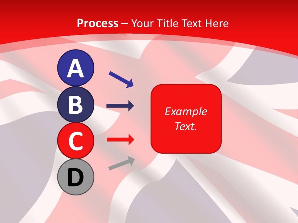 A British Flag With The Name Of The Country PowerPoint Template