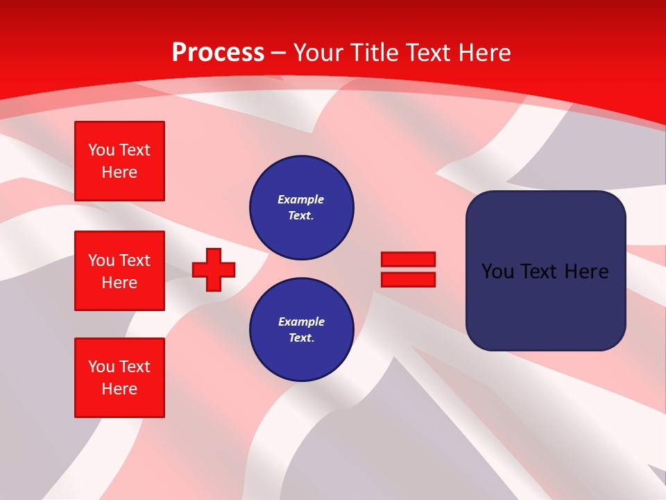 A British Flag With The Name Of The Country PowerPoint Template
