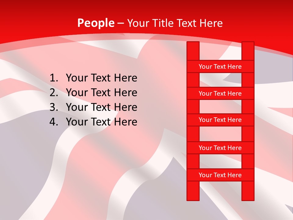 A British Flag With The Name Of The Country PowerPoint Template