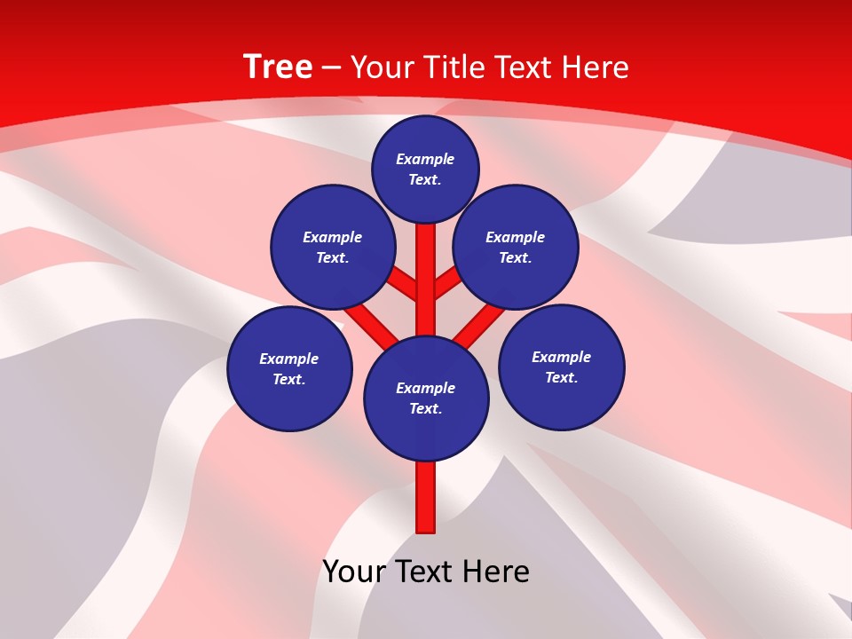 A British Flag With The Name Of The Country PowerPoint Template