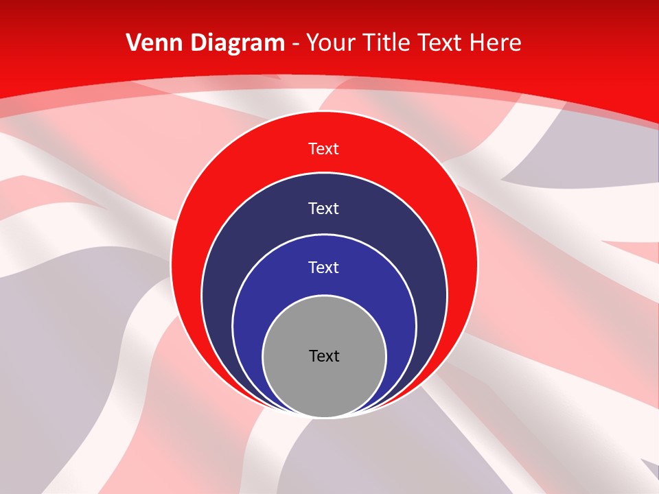 A British Flag With The Name Of The Country PowerPoint Template