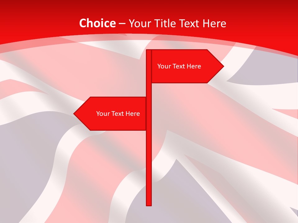 A British Flag With The Name Of The Country PowerPoint Template