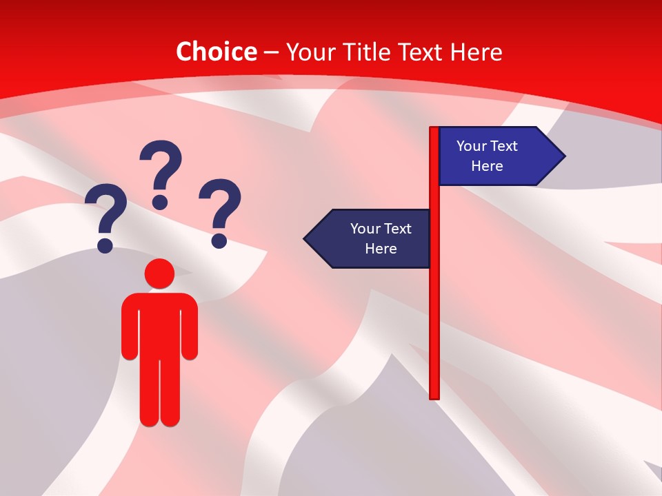 A British Flag With The Name Of The Country PowerPoint Template