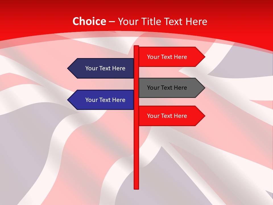 A British Flag With The Name Of The Country PowerPoint Template