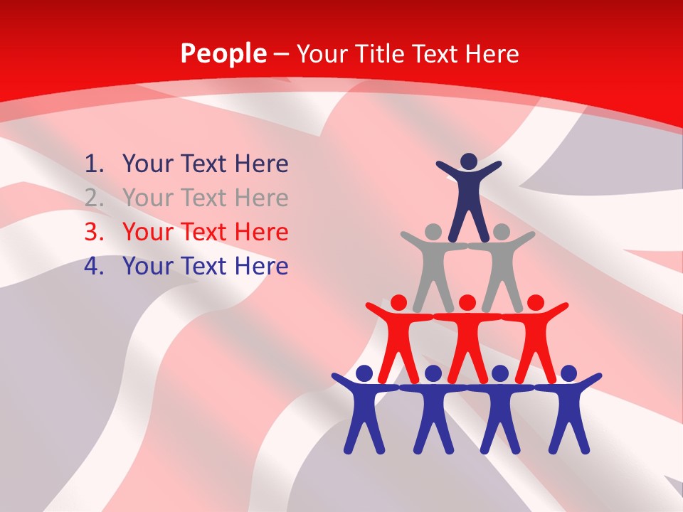 A British Flag With The Name Of The Country PowerPoint Template