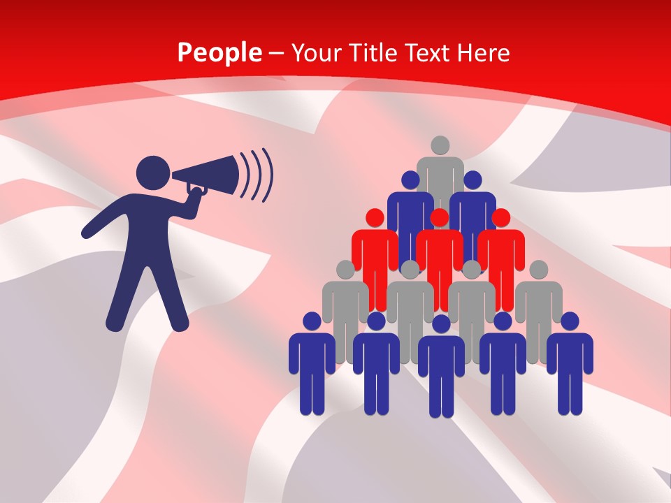 A British Flag With The Name Of The Country PowerPoint Template