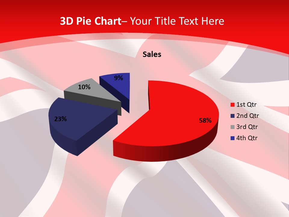 A British Flag With The Name Of The Country PowerPoint Template
