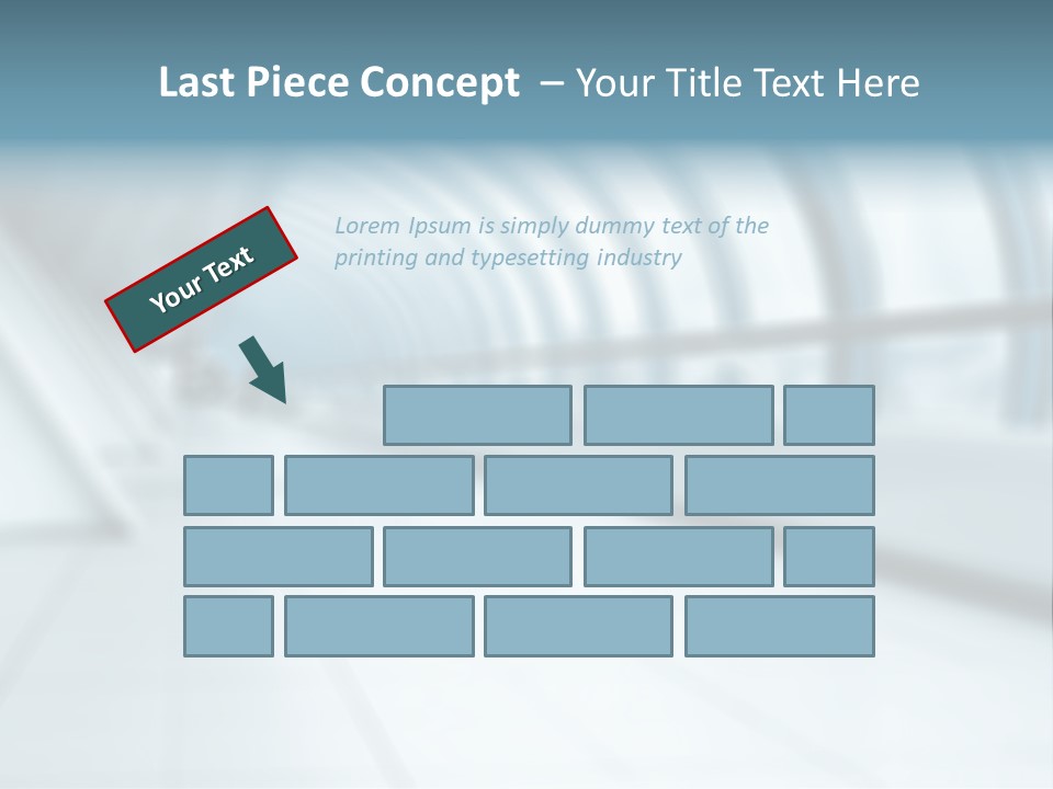 Construction Blue Metal PowerPoint Template