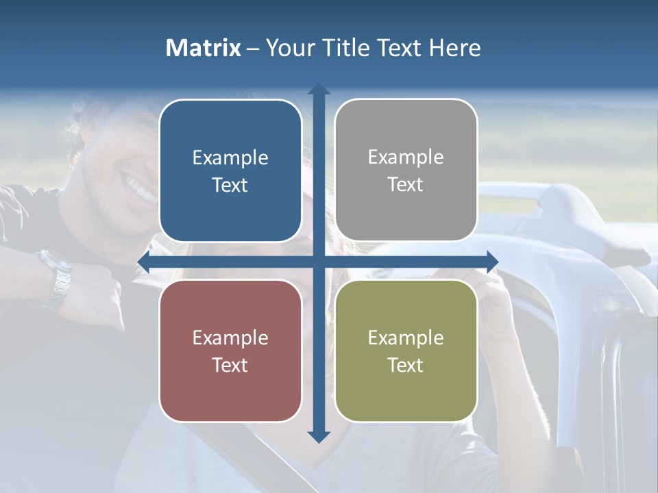 Outside Car  PowerPoint Template