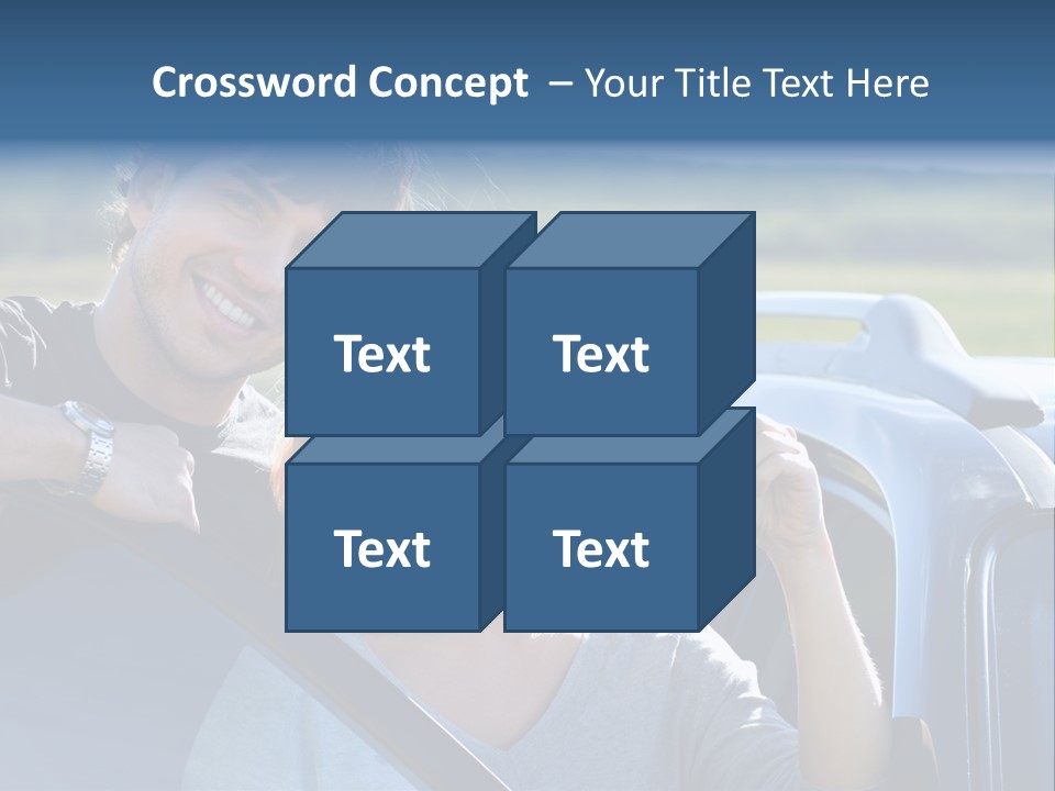 Outside Car  PowerPoint Template