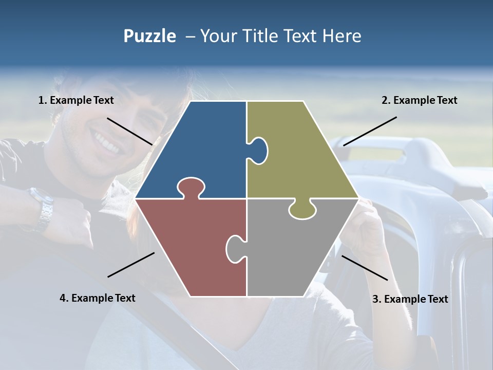 Outside Car  PowerPoint Template