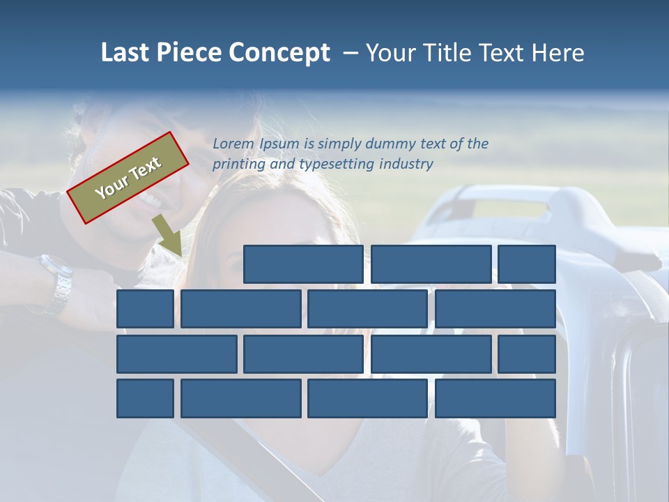 Outside Car  PowerPoint Template