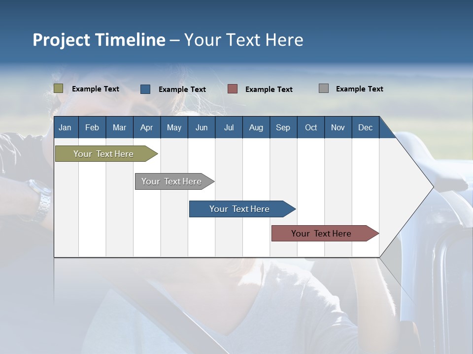 Outside Car  PowerPoint Template