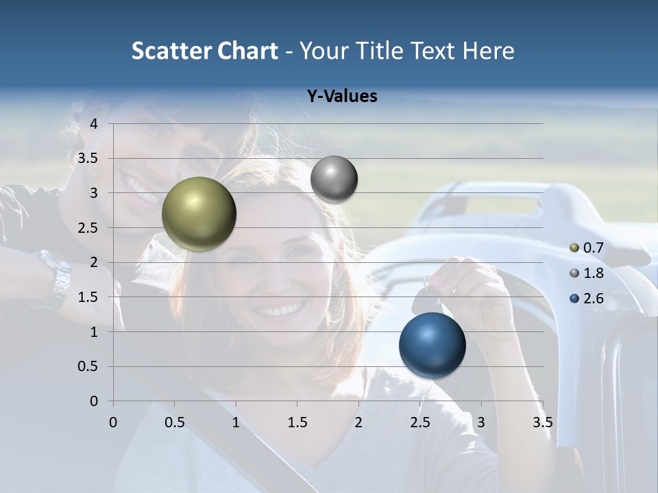 Outside Car  PowerPoint Template