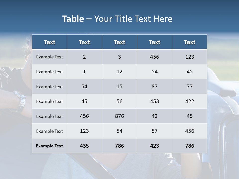 Outside Car  PowerPoint Template