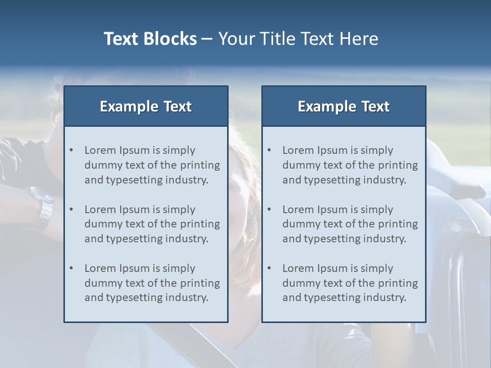 Outside Car  PowerPoint Template