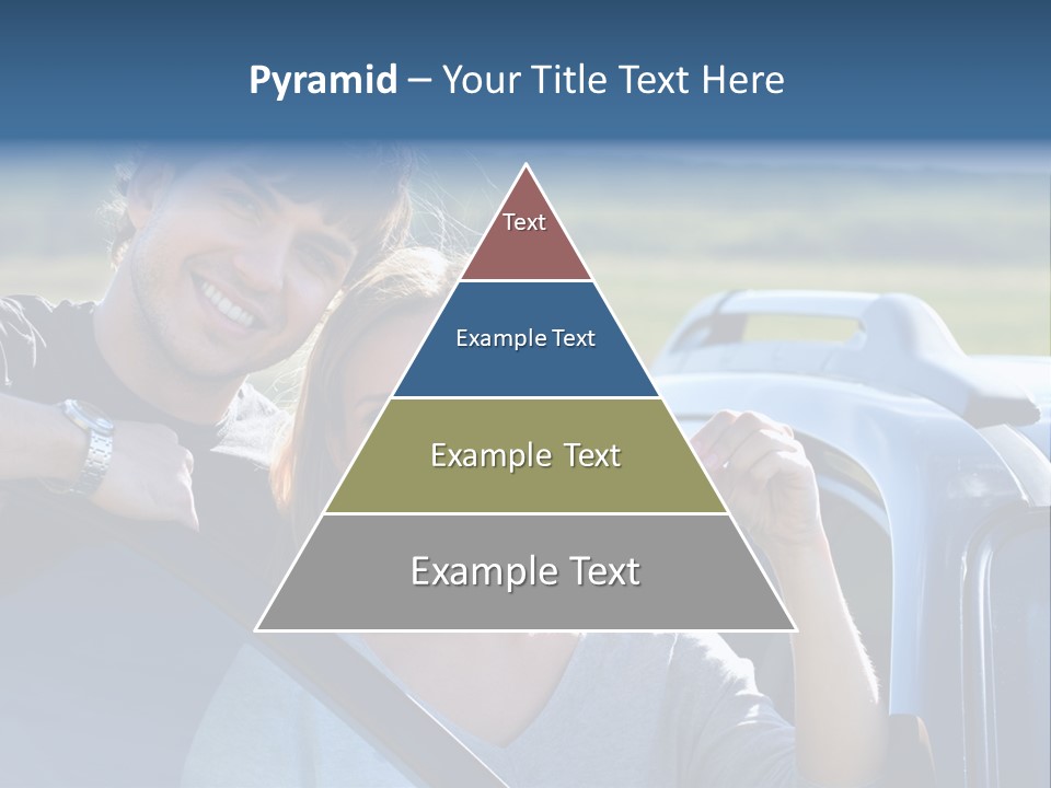 Outside Car  PowerPoint Template
