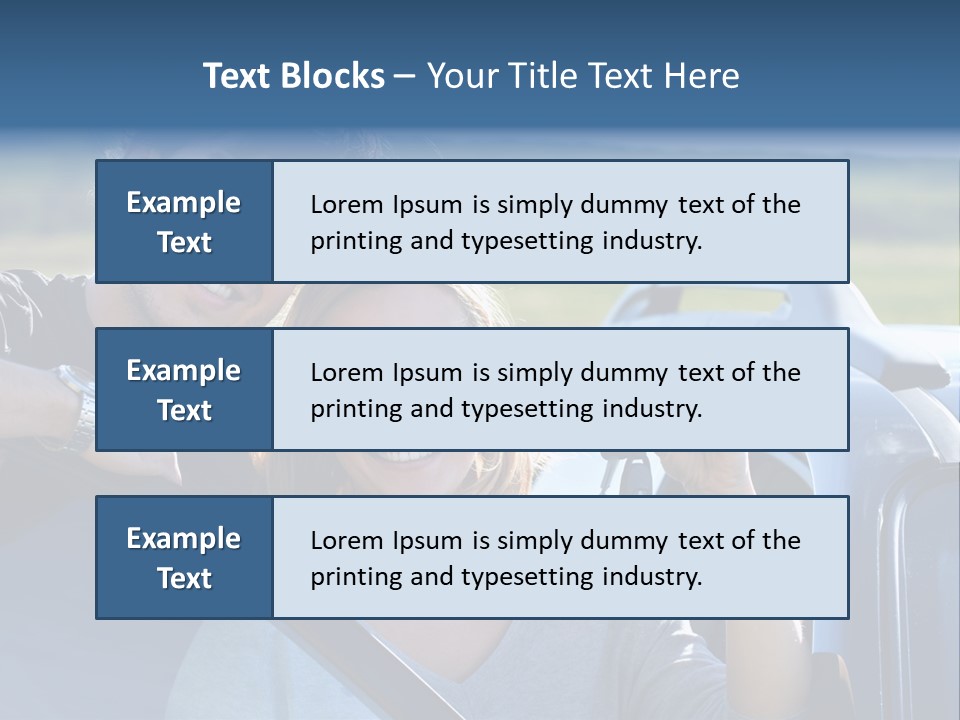 Outside Car  PowerPoint Template