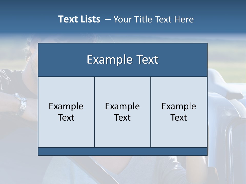 Outside Car  PowerPoint Template
