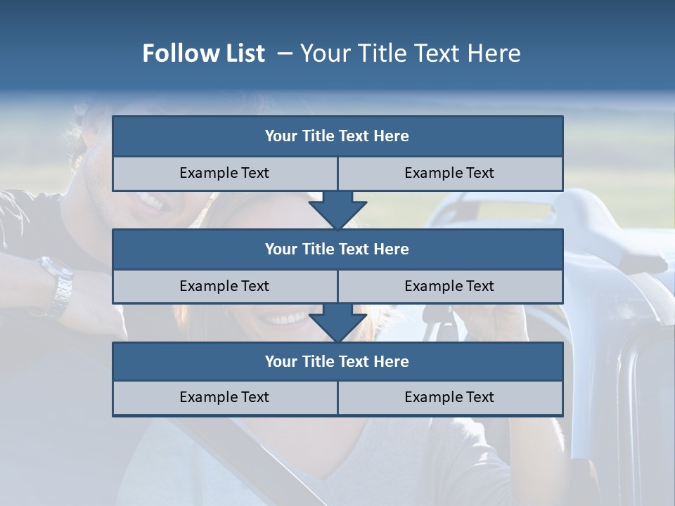 Outside Car  PowerPoint Template