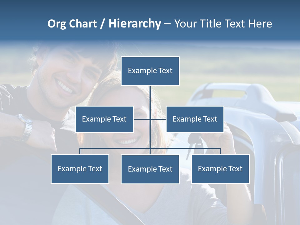 Outside Car  PowerPoint Template