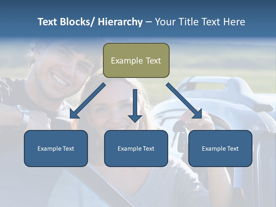 Outside Car  PowerPoint Template