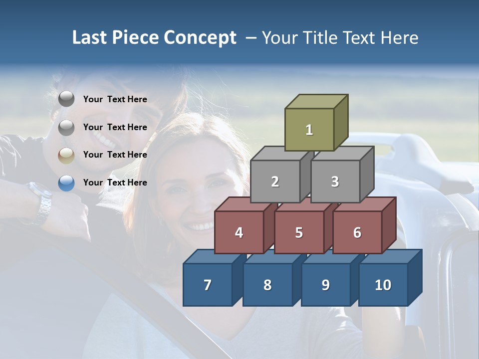 Outside Car  PowerPoint Template