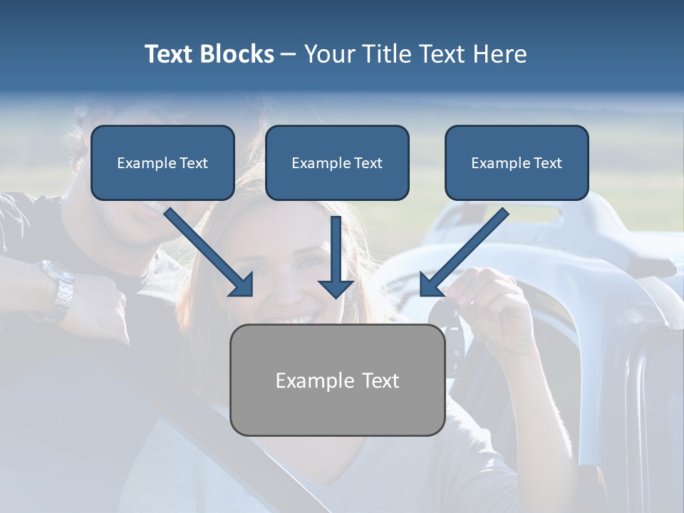 Outside Car  PowerPoint Template