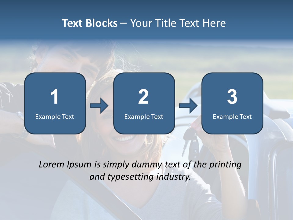 Outside Car  PowerPoint Template