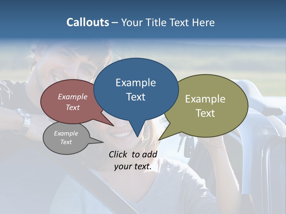 Outside Car  PowerPoint Template